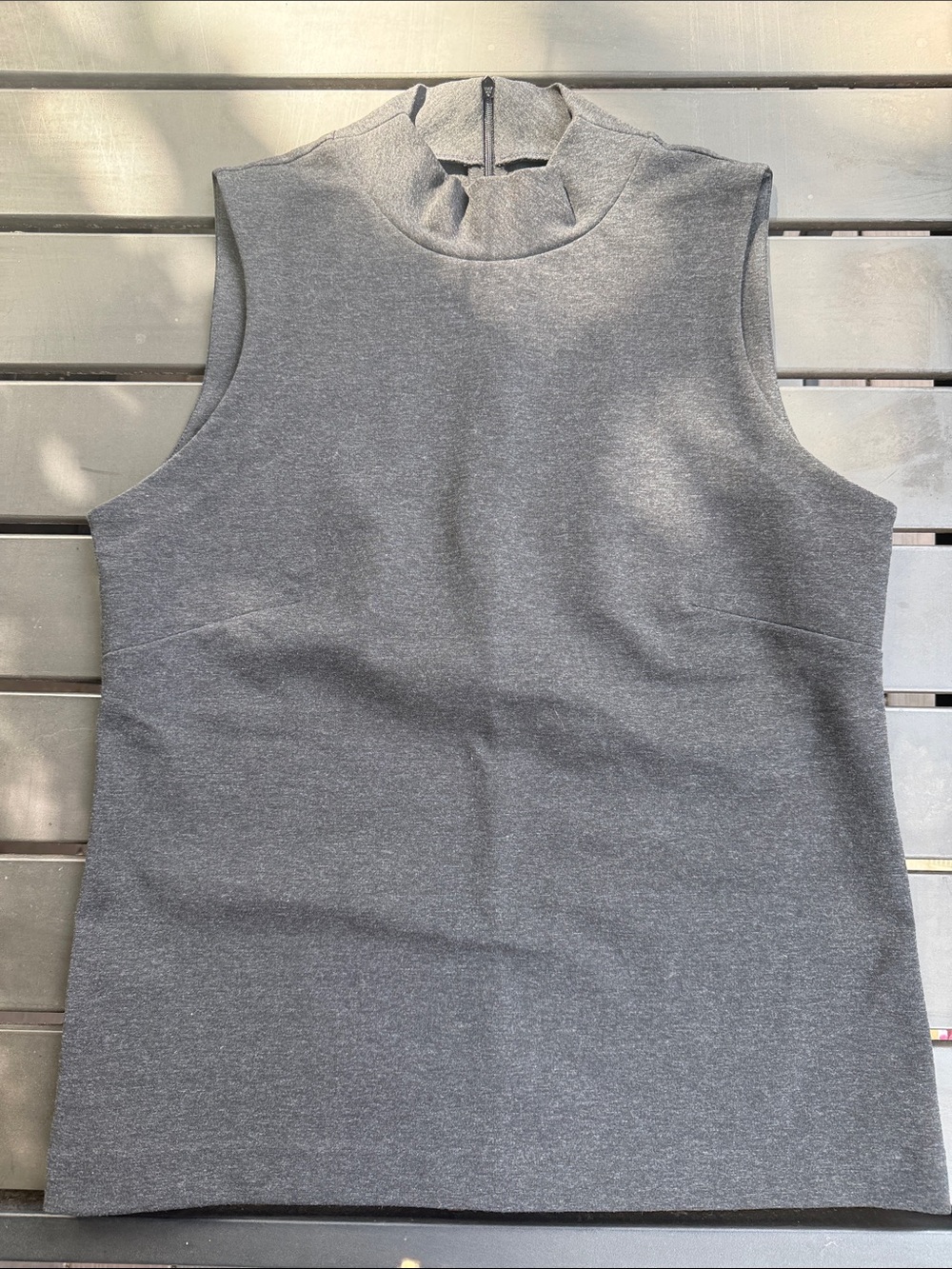 J. Crew 365 Sleeveless Mock Neck Tank - Gray
